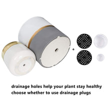 Load image into Gallery viewer, 2 Pcs Ceramic Pots Indoor Home Decor with Drainage Hole Bottom
