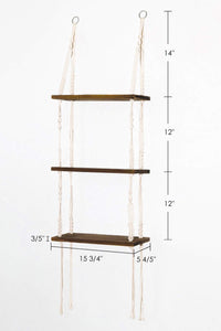 Macrame 3 Tier Shelf Hanging Shelves