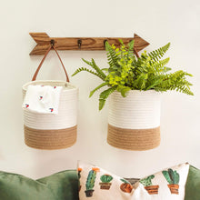 Load image into Gallery viewer, 2 Pack Jute Rope Hanging Woven Baskets