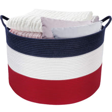 Load image into Gallery viewer, Rope Woven Laundry Basket with Handles for Clothes Hamper