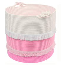 Load image into Gallery viewer, Extra Large Woven Storage Baskets Pink