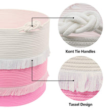 Load image into Gallery viewer, Extra Large Woven Storage Baskets Pink