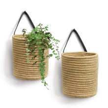 Load image into Gallery viewer, Small Jute Rope Hanging Basket