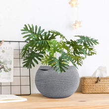 Load image into Gallery viewer, Cotton Rope Round Corner Table Storage Shelf Basket Gray