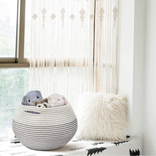 Load image into Gallery viewer, Cotton Rope Round Corner Table Storage Shelf Basket White