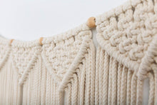 Load image into Gallery viewer, Macrame Wall Hanging Curtain Fringe Garland Banner Beige Details