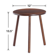 Load image into Gallery viewer, Small Round Side Table Indoor Tall Plant Stand Size