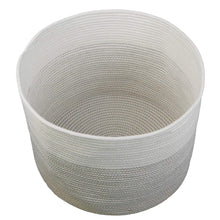 Load image into Gallery viewer, Timeyard Laundry Hamper XL Soft Cotton Storage Basket for Nursery Bins White Gray bottom
