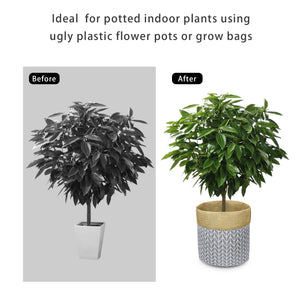 Plant Basket Indoor Planter Up to 12 Inch Flower Pot Grey Home Decor