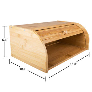 Countertop Bamboo Bread Box 15.8"x 10.8"x 6.8"