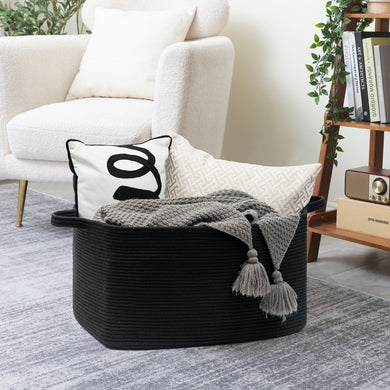 TIMEYARD Large Blanket Basket, 21.6