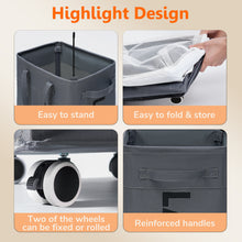 Load image into Gallery viewer, TIMEYARD 75L Rolling Laundry hamper with Wheels and Removable Mesh Bag, Dirty Clothes hamper for Laundry Room, Gray
