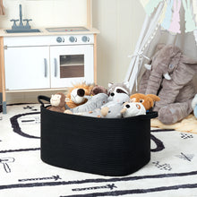 Load image into Gallery viewer, TIMEYARD Large Blanket Basket, 21.6&quot; x 14.9&quot; x 11.8&quot; Rectangle Woven Baskets for Storage-Black