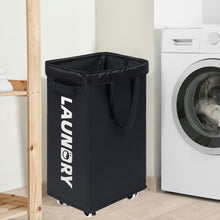 Load image into Gallery viewer, TIMEYARD 75L Rolling Laundry Hamper with Wheels and Removable Mesh Bag, Dirty Clothes hamper for Dorm Room Essentials, Black