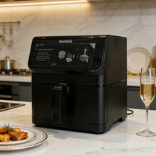 Load image into Gallery viewer, Hometix Large Air Fryer 6.8Quart with 8 Cooking Presets, Stainless Steel, Nonstick Basket