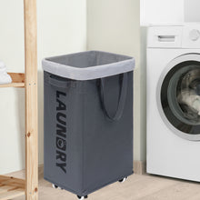 Load image into Gallery viewer, TIMEYARD 75L Rolling Laundry hamper with Wheels and Removable Mesh Bag, Dirty Clothes hamper for Laundry Room, Gray