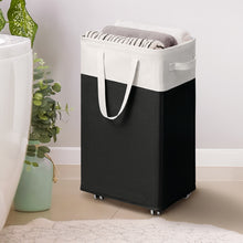 Load image into Gallery viewer, TIMEYARD 75L Rolling Laundry Hamper with Wheels and Removable Mesh Bag, Large Clothes Hampers for Laundry, White &amp; Black
