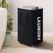 Load image into Gallery viewer, TIMEYARD 75L Rolling Laundry Hamper with Wheels and Removable Mesh Bag, Dirty Clothes hamper for Dorm Room Essentials, Black