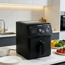Load image into Gallery viewer, Hometix Large Air Fryer 6.8Quart with 8 Cooking Presets, Stainless Steel, Nonstick Basket