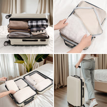 Load image into Gallery viewer, TIMEYARD 7 Set Compression Packing Cubes for Travel, Women Travel Bags Luggage Organizers,Travel Accessories Expandable Packing Organizers for Carry On, Beige