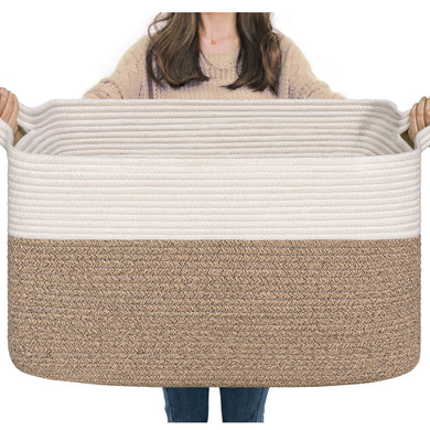 TIMEYARD Large Blanket Basket, 21.6