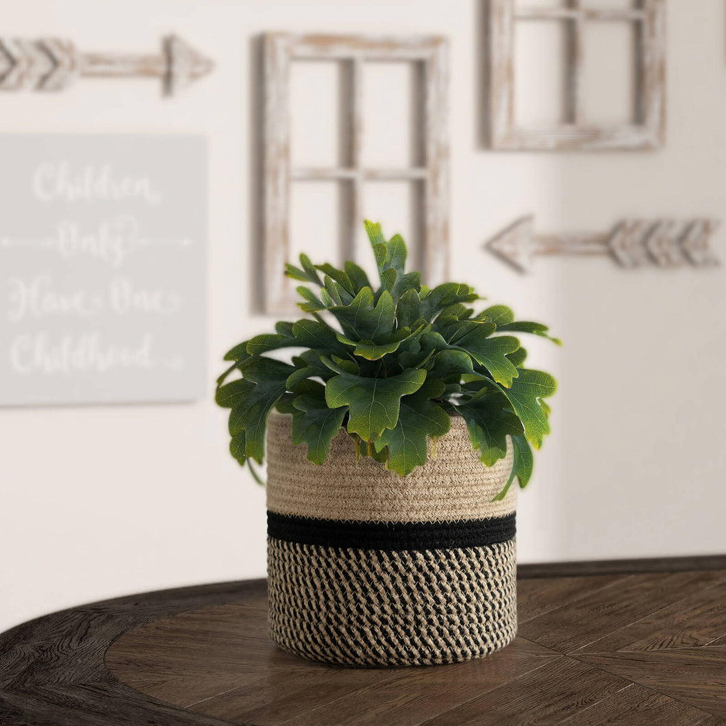 Jute Plant Basket Modern Woven Basket for 10