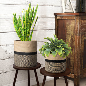 Jute Plant Basket Modern Woven Basket for 10" Flower Pot