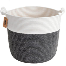 Load image into Gallery viewer, Dark Grey Rope Baby Laundry Basket