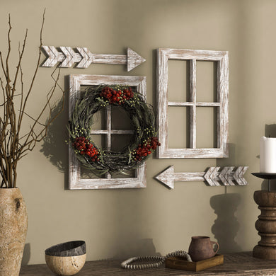 Modern Farmhouse Wall Hanging Decor Wood Arrow Window Frame