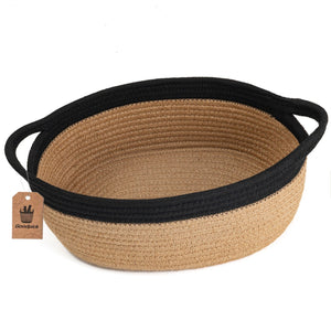 Jute Cotton Rope Basket with Handles