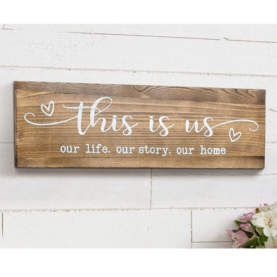 Rustic Wall Mounted Wood Sign