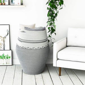 2XL Tall Laundry Hamper Dirty Clothes Laundry Basket White