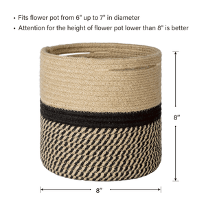 Jute Plant Basket Modern Woven Basket for 10" Flower Pot