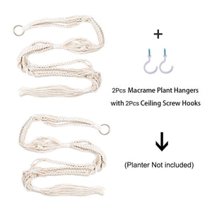 2 Tier Macrame Plant Hanger Indoor Flower Holder Details