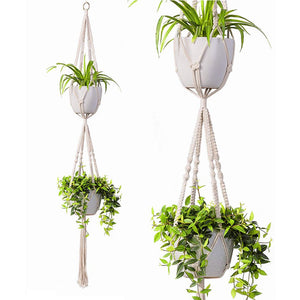 2 Tier Macrame Plant Hanger Modern Boho Home Decor