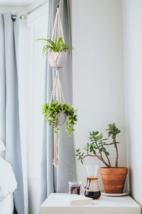 2 Tier Macrame Plant Hanger Modern Boho Home Decor Bedroom