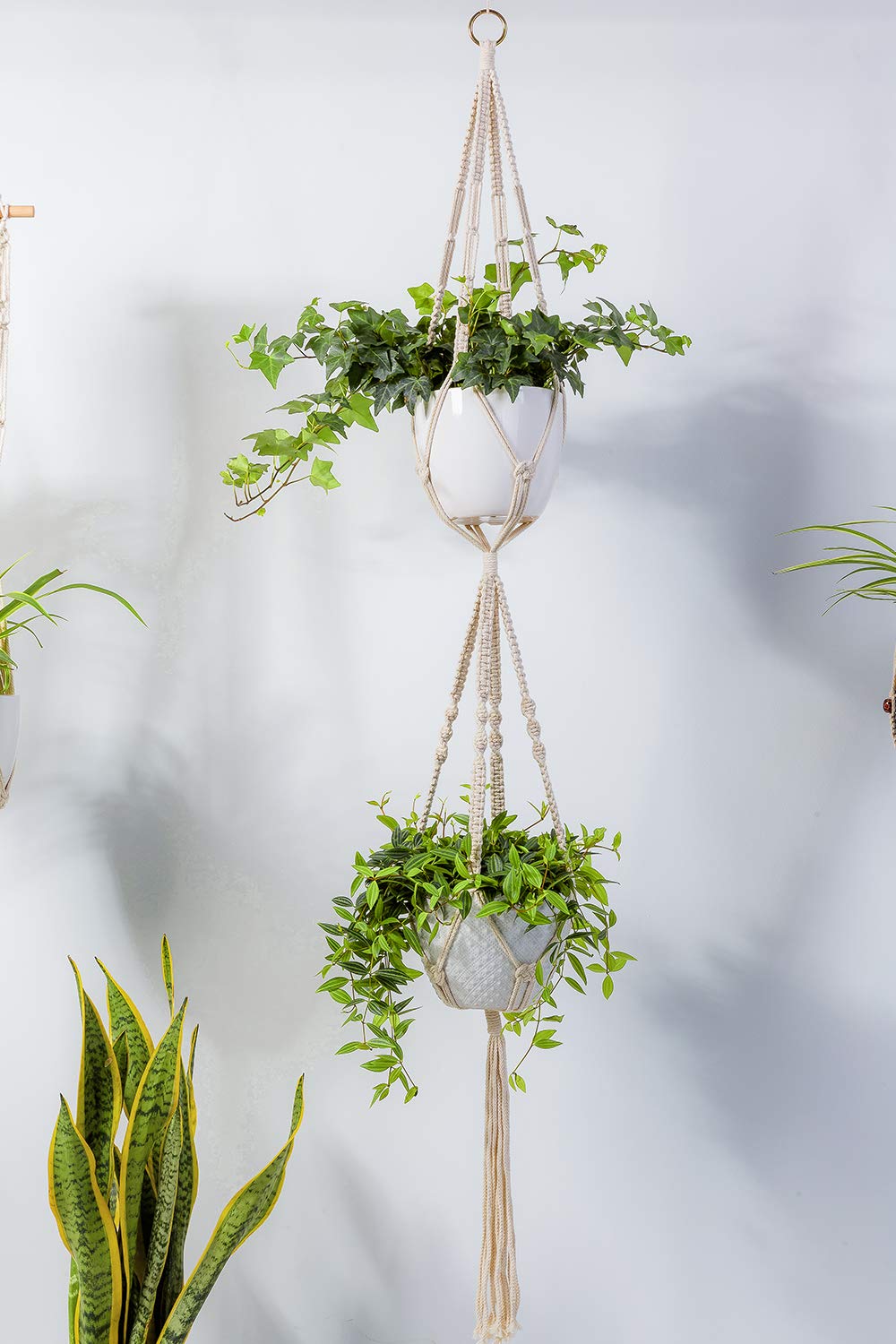 Bohemian macrame plant hanger best sale