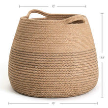 Load image into Gallery viewer, Jute Belly Plant Basket Woven Organizer For Room Storage