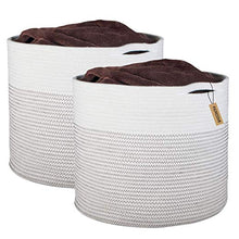 Load image into Gallery viewer, Large Cotton Rope Storage Baskets with Handle