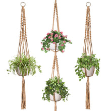 Load image into Gallery viewer, 3 Pcs Jute Handmade Hanging Plant Holders