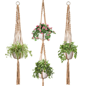 3 Pcs Jute Handmade Hanging Plant Holders