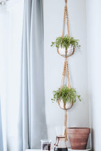 Load image into Gallery viewer, 3 Pcs Jute Handmade Hanging Plant Holders For Bedroom