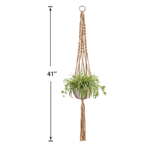 3 Pcs Jute Handmade Hanging Plant Holders Size