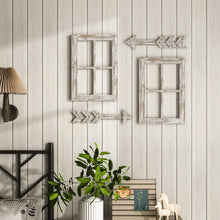 Load image into Gallery viewer, Modern Farmhouse Wall Hanging Decor Wood Arrow Window Frame