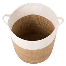 Load image into Gallery viewer, XL Jute Rope Woven Laundry Basket with Handles Baby Hamper Bedroom Storage Timeyard