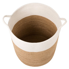 Load image into Gallery viewer, XL Jute Rope Woven Laundry Basket with Handles Baby Hamper Bedroom Storage Timeyard