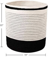 Load image into Gallery viewer, 5 PCs - Each Only 5.99 Cotton Woven Black &amp; White Plant Basket