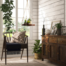 Load image into Gallery viewer, Hanging Plant Holders With Brown Wooden Shelf