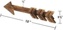 Load image into Gallery viewer, 2Pcs Dark Brown Wood Decor Arrows Sign Farmhouse Home Decor