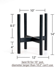 Load image into Gallery viewer, Mid Century Plant Stand, Flower Pot Wood Indoor Planter Holder